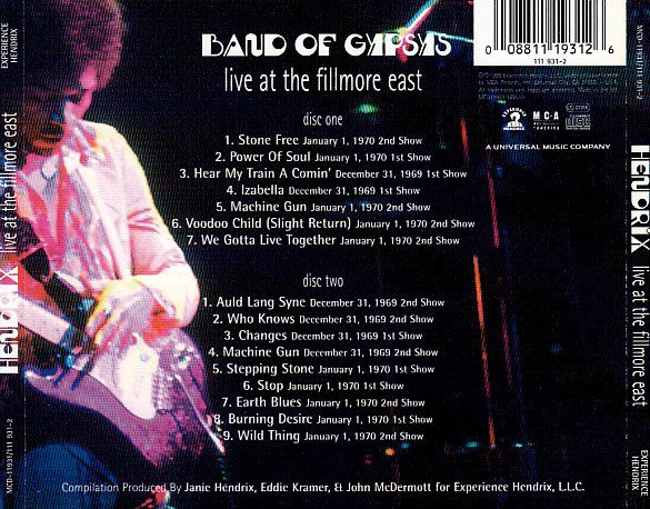 Jimi Hendrix - Live At The Fillmore East – Image 2