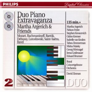 Wolfgang Amadeus Mozart / Sergei Vasilyevich Rachmaninoff / Béla Bartók / Claude Debussy / Witold Lutoslawski / Camille Saint-Saëns / Maurice Ravel / Martha Argerich, Nelson Freire, Stephen Bishop-Kovacevich, Gidon Kremer, Isabelle Van Keulen, Tabea Zimme – Duo Piano Extravaganza (Martha Argerich & Friends)